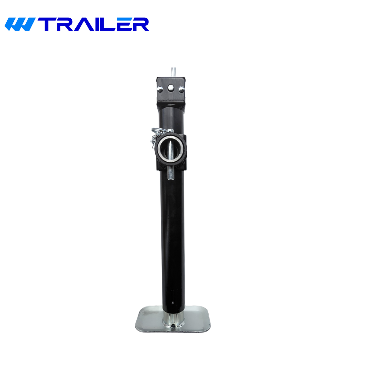 RAM 3,000 lb Support / 2,000 lb Lift Pipe Mount Swivel Trailer Jack with Side Wind Handle (TJP-2002S-B)