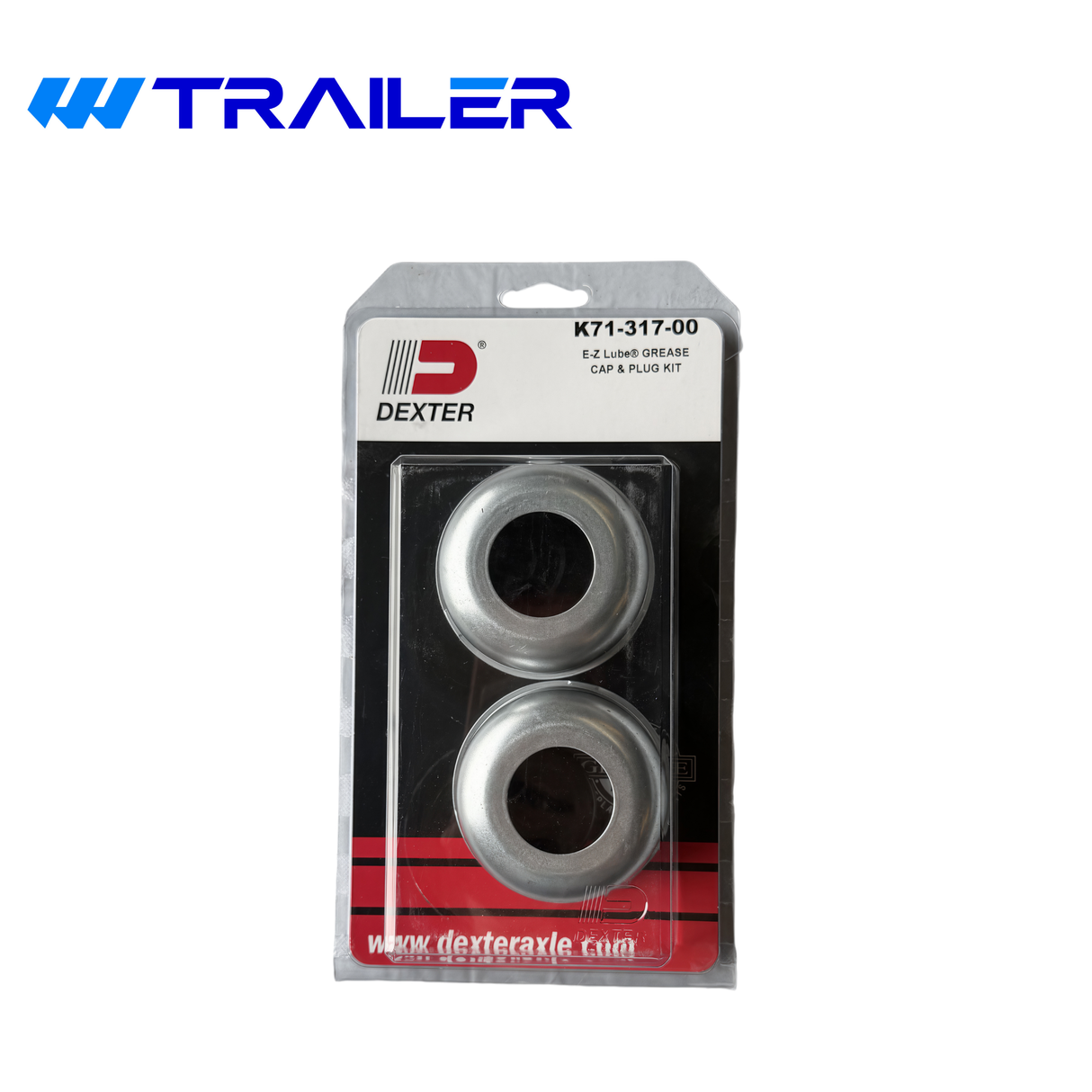 Dexter E-Z Lube Grease Cap & Rubber Plug Kit - 2.45" OD, Fits 12" x 2" Hubs with 5 & 6 Bolt Patterns (K71-317-00)