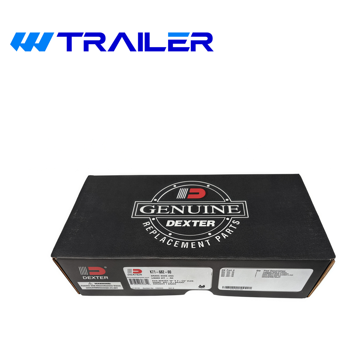 DEXTER Forward Self-Adjusting Brake Shoe and Lining Kit - 10" x 2-1/4" for 3.5K Trailer Axles (Model: K71-681 / K71-682)