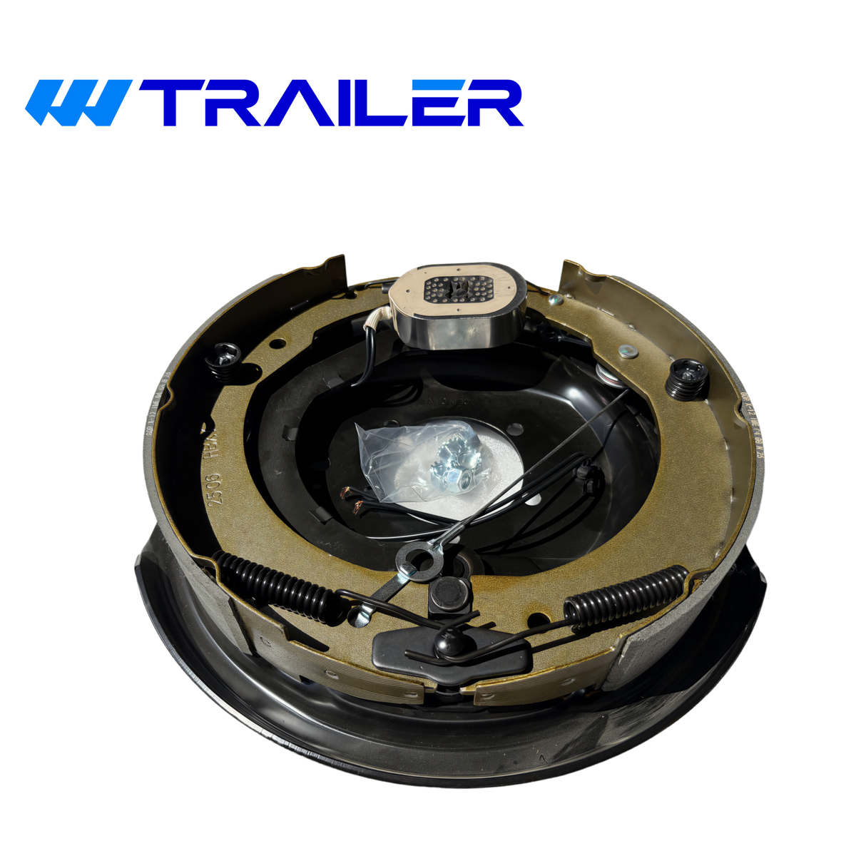 Trailer Parts Pro Forward Self-Adjusting Electric Trailer Brake Assembly - 12" x 2" Right Hand for 6K-7K Axles (5-Bolt Flange, EB01-128)
