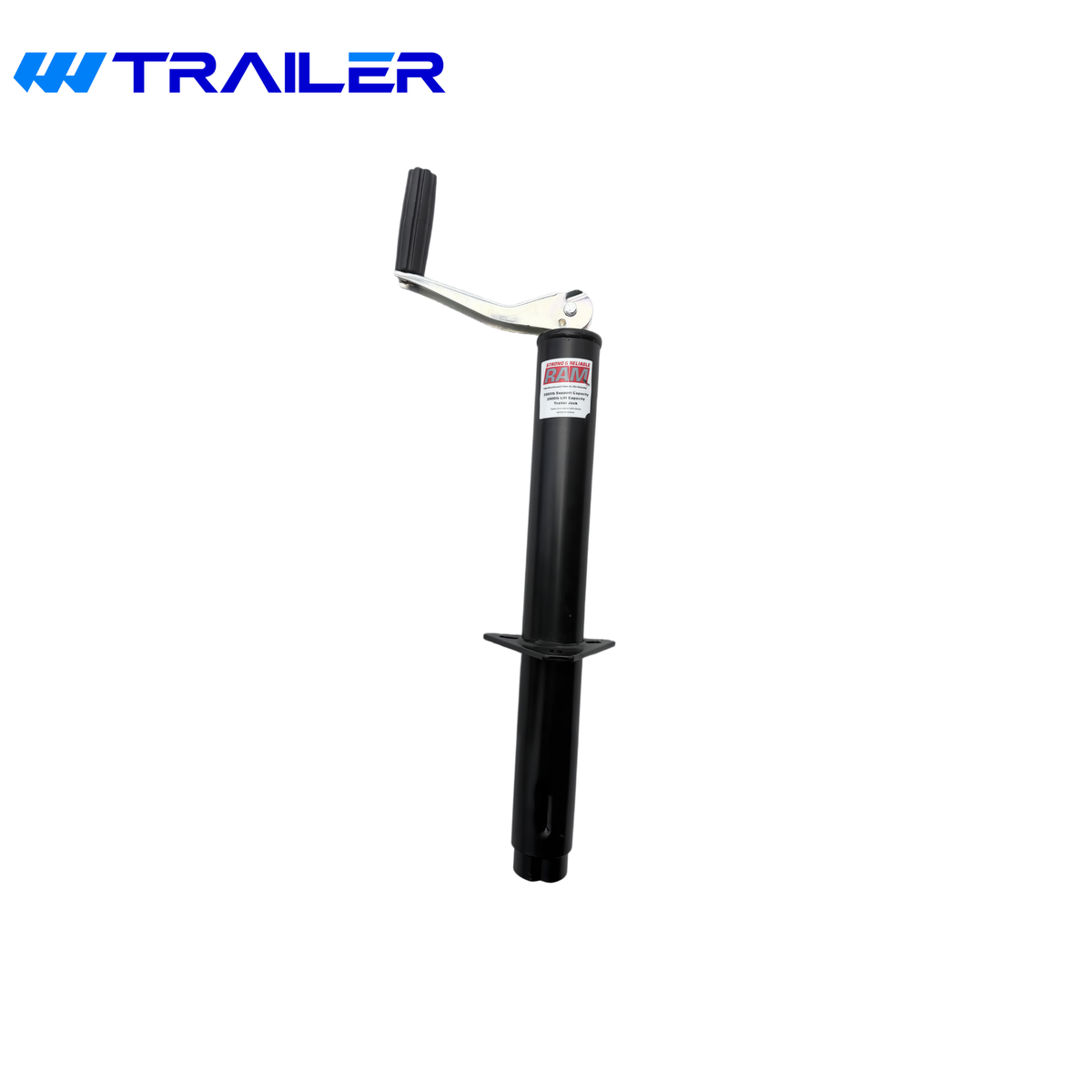 RAM 2,000 lb A-Frame Top Wind Trailer Jack with 14-1/4" Lift Travel - Black (TJA-2000-B)