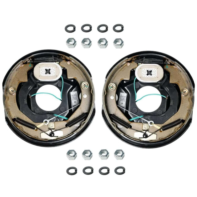3,500 lb Axles,10"x2-1/4" Self-Adjusting Electric Brake Assemblies,4-Bolt Mount