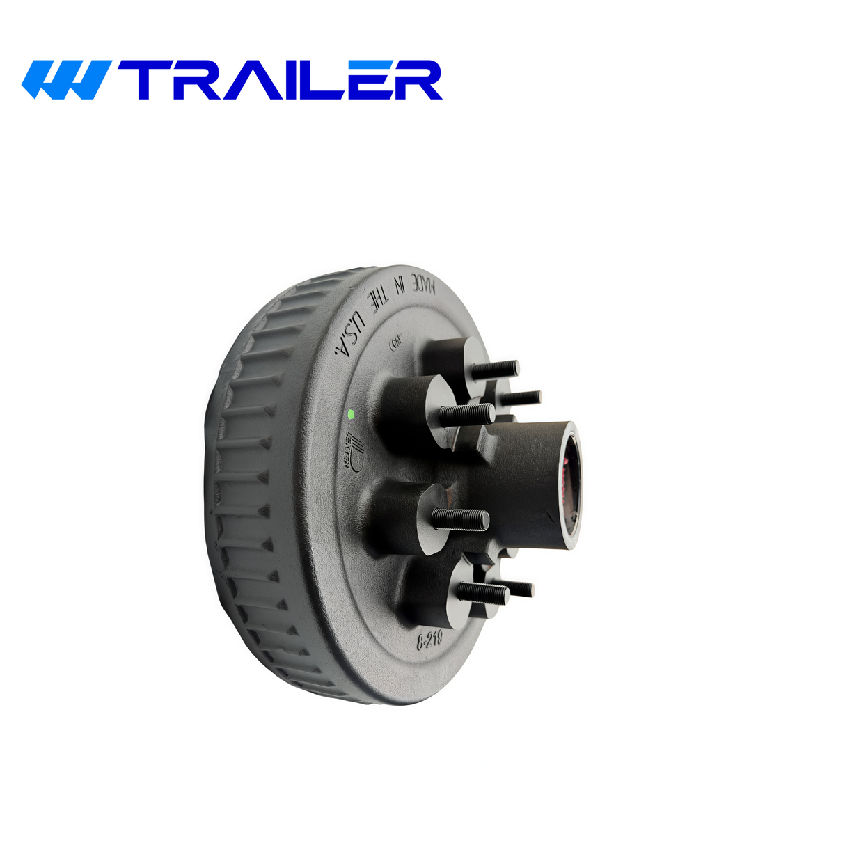 DEXTER 7K  Pre-Greased Trailer Hub & Drum Kit - 8 on 6-1/2" Bolt Pattern, 1/2"-20 Studs, E-Z Lube (K08-219-1G)
