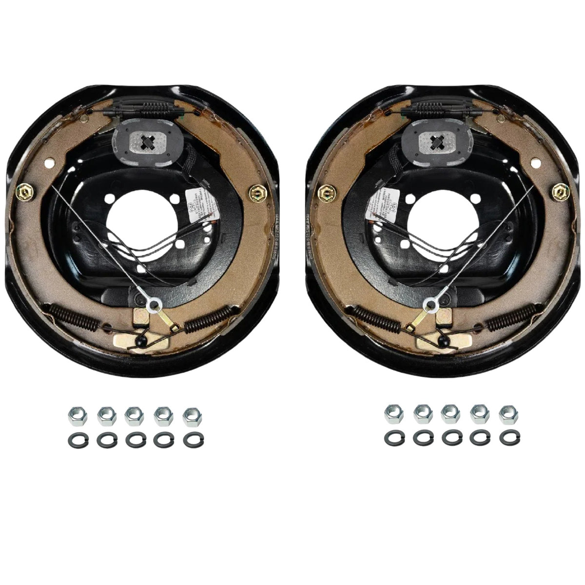 7K Trailer Axles,12"x2" Self-Adjusting Electric Brake Kit, for 7K Trailer Axles, Replaces Dexter, Fits 5-Bolt Flange, 15–17.5" Wheels-Trailer Supplies