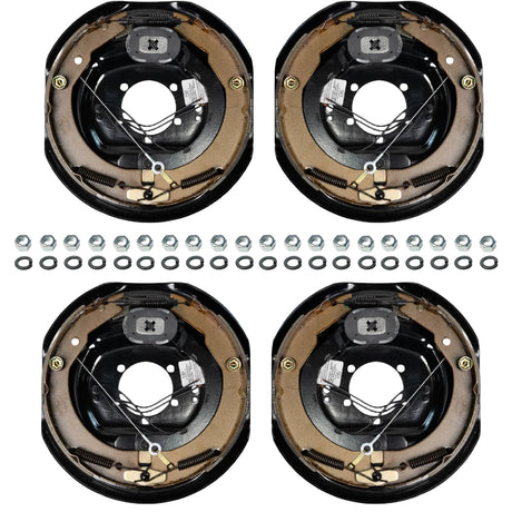 7K Trailer Axles,12"x2" Self-Adjusting Electric Brake Kit, for 7K Trailer Axles, Replaces Dexter, Fits 5-Bolt Flange, 15–17.5" Wheels-Trailer Supplies