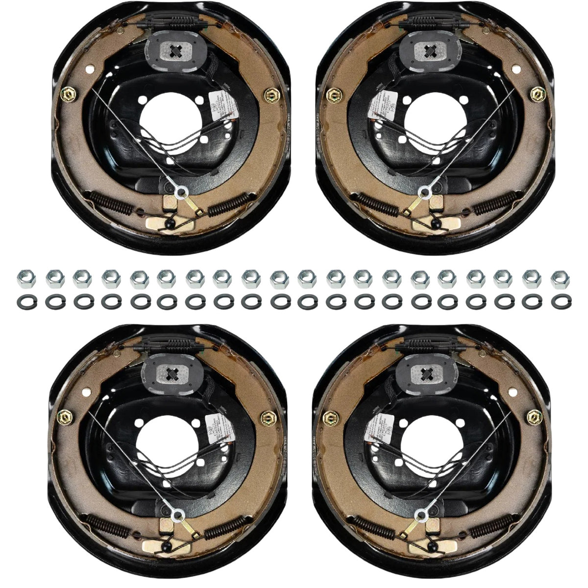 7K Trailer Axles,12"x2" Self-Adjusting Electric Brake Kit, for 7K Trailer Axles, Replaces Dexter, Fits 5-Bolt Flange, 15–17.5" Wheels-Trailer Supplies