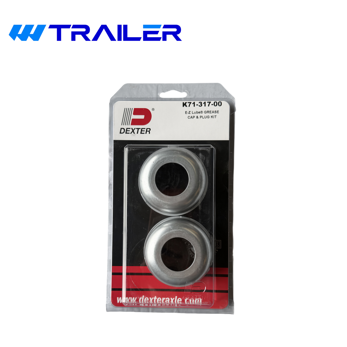 Dexter E-Z Lube Grease Cap & Rubber Plug Kit - 2.45" OD, Fits 12" x 2" Hubs with 5 & 6 Bolt Patterns (K71-317-00)