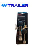 CURT #23505 Right-Angle Trailer Hitch & Coupler Lock Set for 2" Receivers, 1" to 3" Latch. Chrome Finish