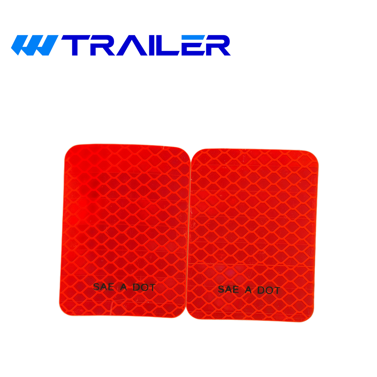 Jammy Red Class A Self-Adhesive Tape Reflex Reflector - 2" x 2-3/4" for Trailers and Commercial Fleets, 20 Pack