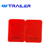 Jammy Red Class A Self-Adhesive Tape Reflex Reflector - 2" x 2-3/4" for Trailers and Commercial Fleets, 20 Pack