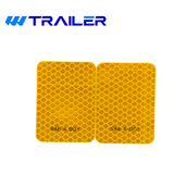 Jammy Amber Class A Tape Reflex Reflector, Self Adhesive 2″ x 2-3/4″ Sticker, PSA Adhesive, Prismatic Reflectivity, Acrylic PMMA Construction, 20 Pack