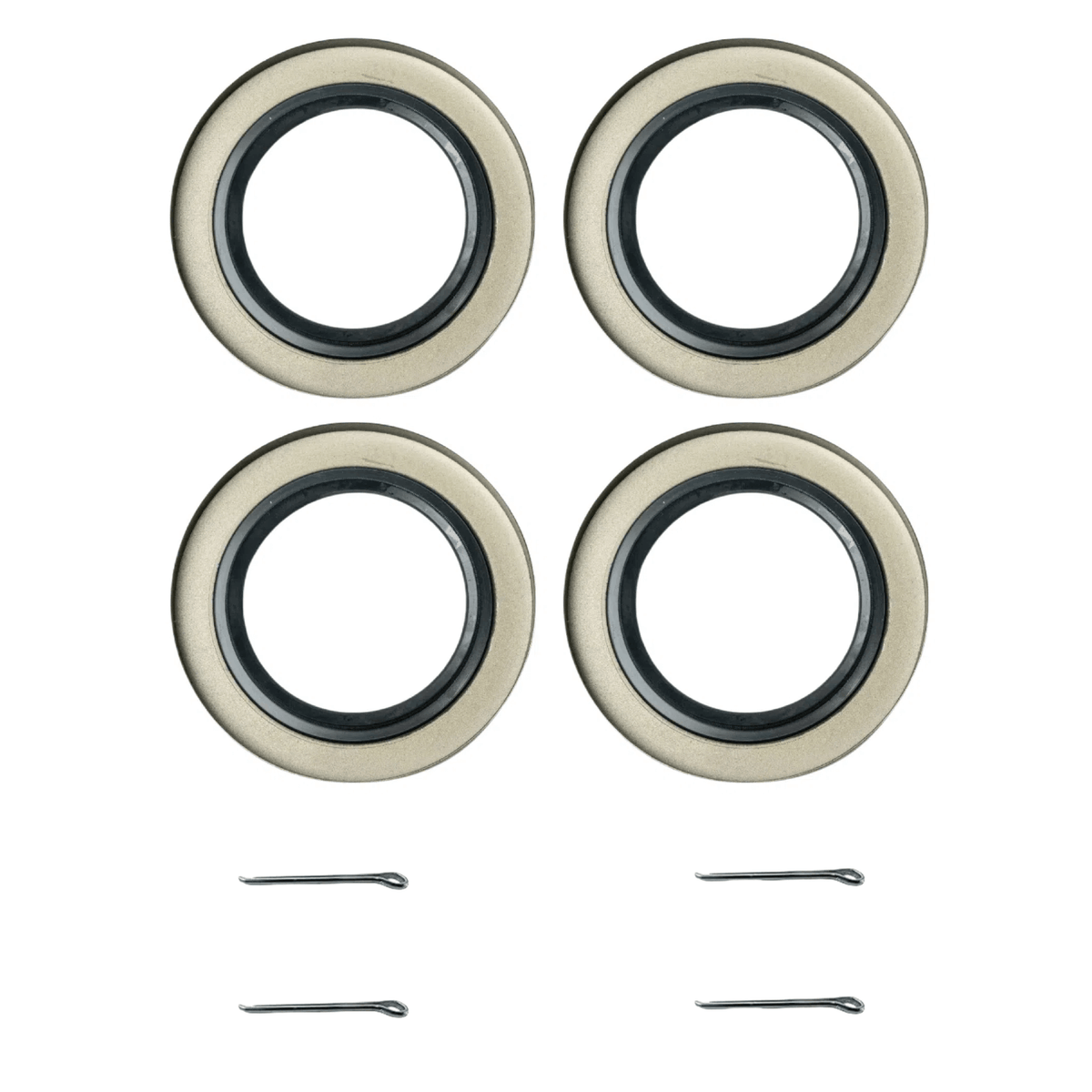 5,200–6,000 lb Trailer Axles 2.125" ID × 3.376" OD Double Lip Grease Seals with Cotter Pins-Trailer Supplies