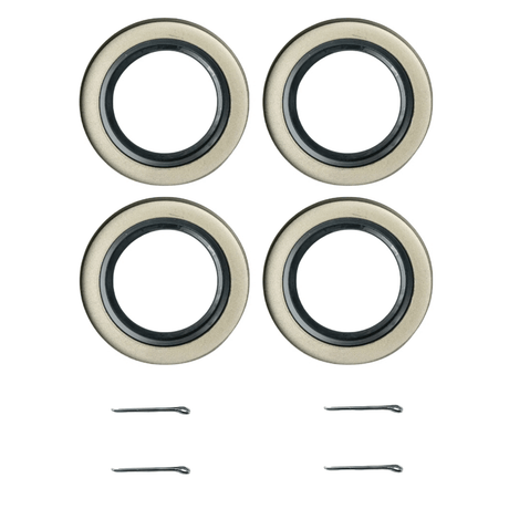 5,200–6,000 lb Trailer Axles 2.125" ID × 3.376" OD Double Lip Grease Seals with Cotter Pins-Trailer Supplies