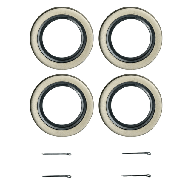 5,200–6,000 lb Trailer Axles 2.125" ID × 3.376" OD Double Lip Grease Seals with Cotter Pins-Trailer Supplies