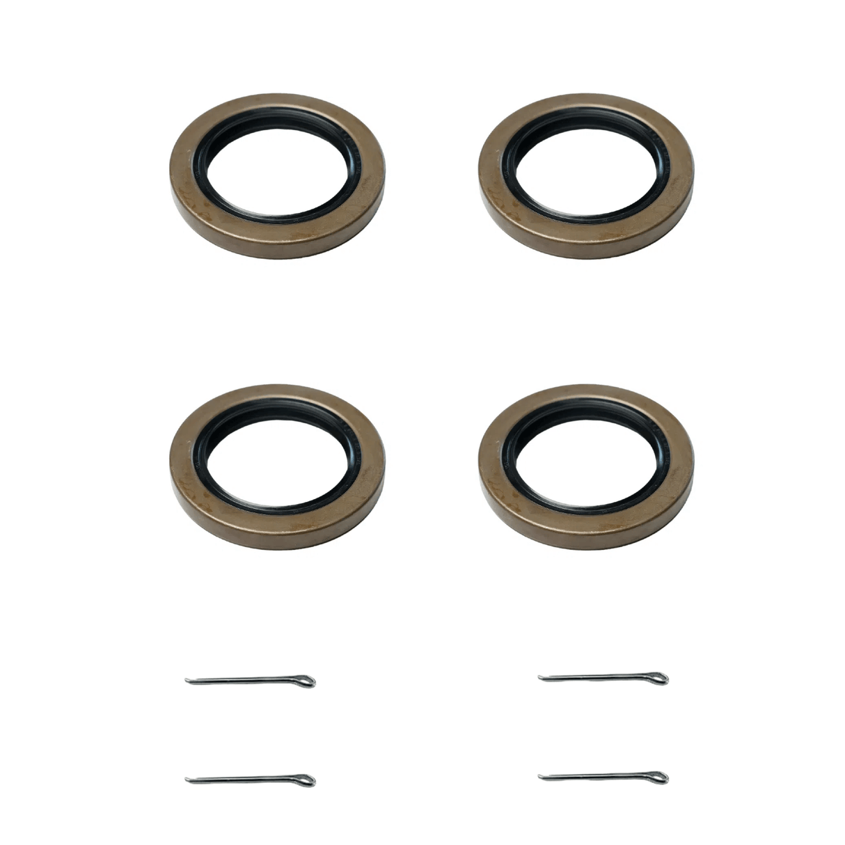 5,200–7,000 lb Trailer Axles 2.250" ID × 3.376" OD Double Lip Grease Seals with Cotter Pins-Trailer Supplies