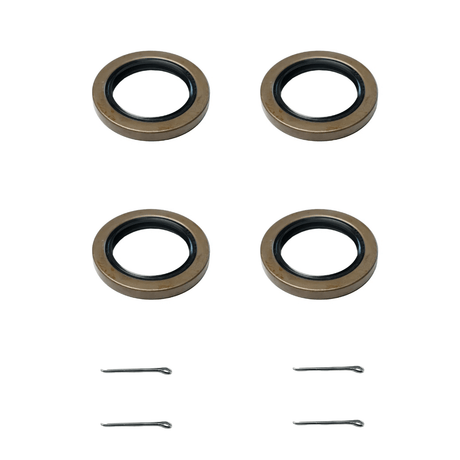 5,200–7,000 lb Trailer Axles 2.250" ID × 3.376" OD Double Lip Grease Seals with Cotter Pins-Trailer Supplies