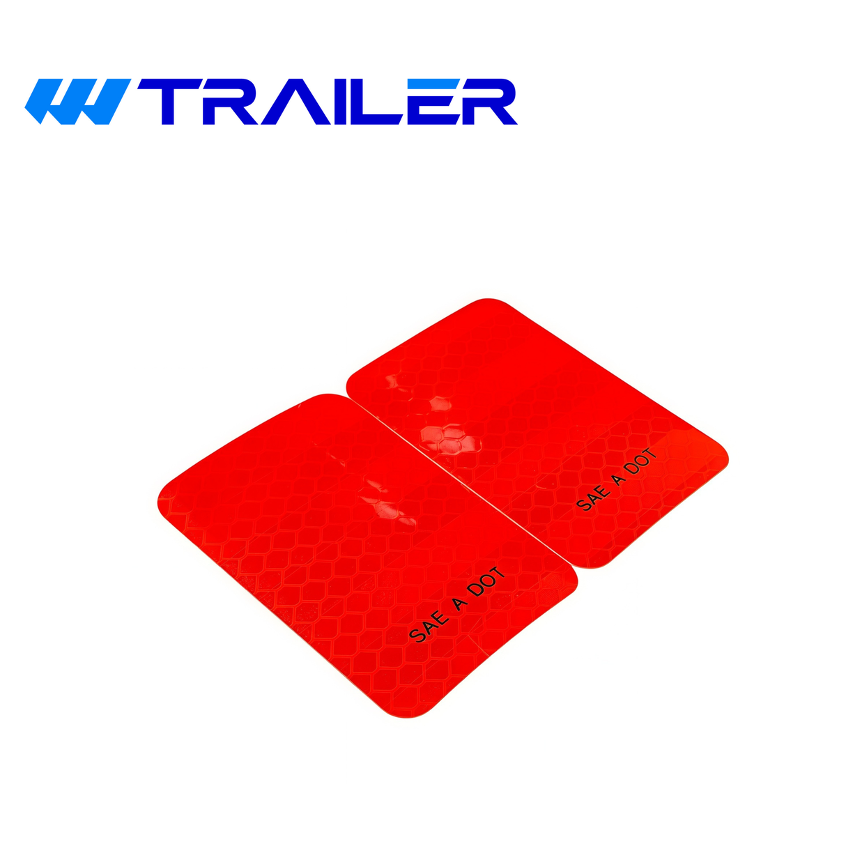 Jammy Red Class A Self-Adhesive Tape Reflex Reflector - 2" x 2-3/4" for Trailers and Commercial Fleets, 20 Pack