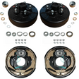 Hub & Drum + Brake Kit for 3,500 lb Axles – 5 on 5" Pre-Greased Hubs + 10" x 2-1/4" Electric Brake Assemblies (Manual Adjust or Self-Adjusting)