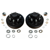 7,000 lb Axles 12"x2" – 8 on 6.5", 9/16" Studs, Brake Drums
