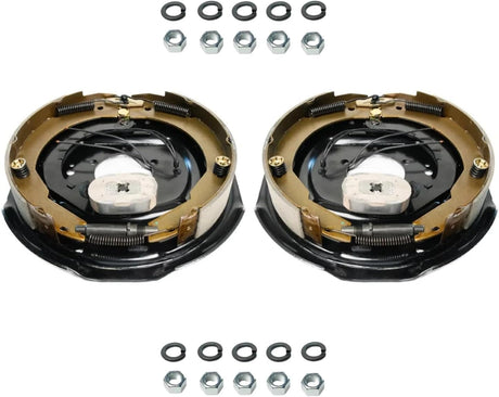 5,200–7,000 lb Trailer Axles 12"x2" Manual Electric Brake Kit,5 Bolt Mount, Fits 15"–17.5" Wheels