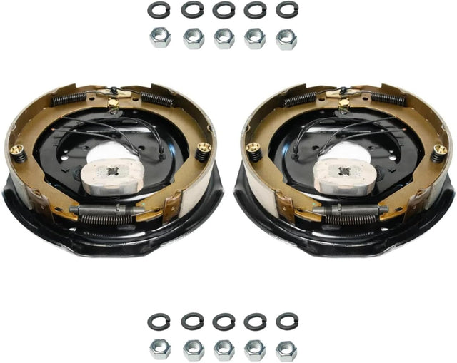 5,200–7,000 lb Trailer Axles 12"x2" Manual Electric Brake Kit,5 Bolt Mount, Fits 15"–17.5" Wheels