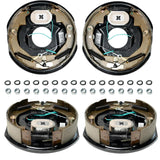 3,500 lb Axles 10" x 2-1/4" Manual Electric Trailer Brake Assembly,4-Bolt Mount