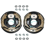 3,500 lb Axles 10" x 2-1/4" Manual Electric Trailer Brake Assembly,4-Bolt Mount