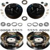 3,500 lb Axles,10"x2-1/4" Self-Adjusting Electric Brake Assemblies,4-Bolt Mount