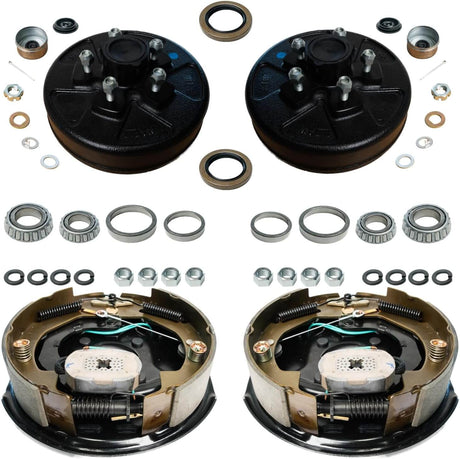 3,500 lb Axles,10"x2-1/4" Self-Adjusting Electric Brake Assemblies,4-Bolt Mount