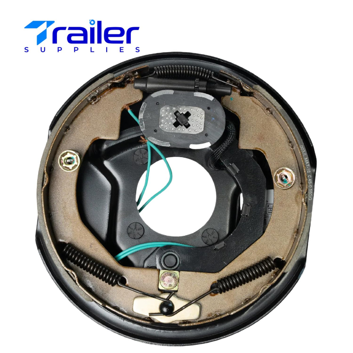 3,500 lb Axles 10" x 2-1/4" Manual Electric Trailer Brake Assembly,4-Bolt Mount