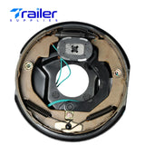 3,500 lb Axles 10" x 2-1/4" Manual Electric Trailer Brake Assembly,4-Bolt Mount
