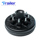 7,000 lb Axles Trailer Brake & Drum Kit , 12"x2" Electric Brake Pair + 8 on 6.5" Drum Hubs with 1/2" Studs