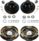 5,200–7,000 lb Trailer Axles 12"x2" Manual Electric Brake Kit,5 Bolt Mount, Fits 15"–17.5" Wheels