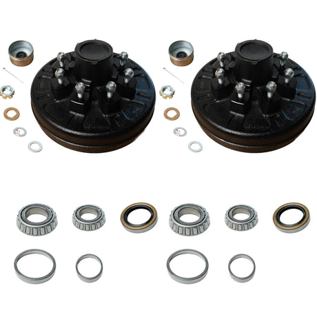 7,000 lb Axles Brake Drum Kits - 12"x2" Ready to Install-Trailer Supplies