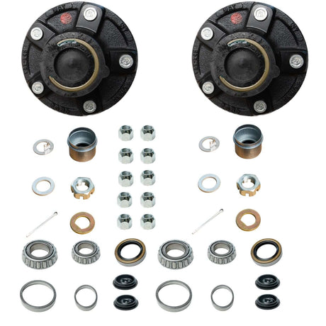 3500 lbs Axle 2 Sets 5 on 5" Trailer Hub Kit