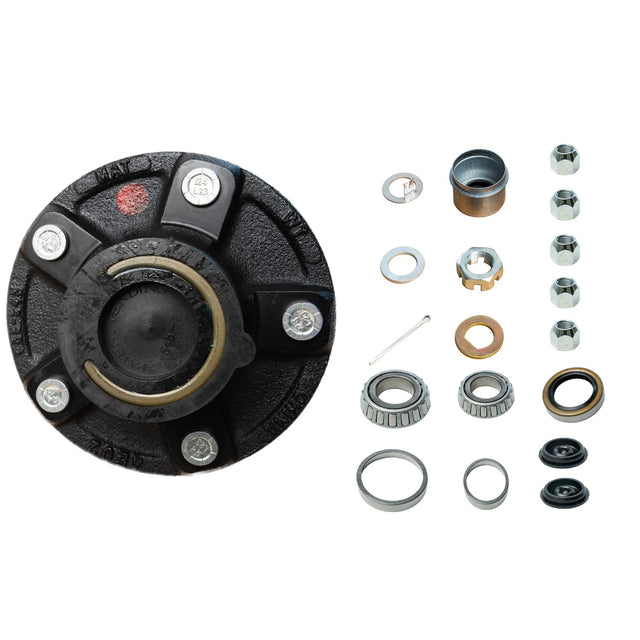 3500 lbs Axle 2 Sets 5 on 5" Trailer Hub Kit