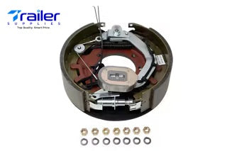 Trailer Parts Pro Forward Self-Adjusting Electric Trailer Brake Assembly, 12-1/4" x 3-3/8" Right Hand for 9K-10K GD Axles (7-Bolt Flange, EB01-145)