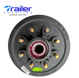 DEXTER Pre-Greased Trailer Hub and Drum Assembly Kit - 8 on 6.5" Bolt Pattern for 5.2K-7K Axles, 9/16" Stud (Model: K08-219-2G)