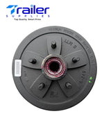 DEXTER Pre-Greased Trailer Hub and Drum Assembly Kit - 5 on 5" Bolt Pattern for 3.5K Axles, 1/2"Studs,#84 Spindle, 1.718" Seal,(Model: K08-249-1G)