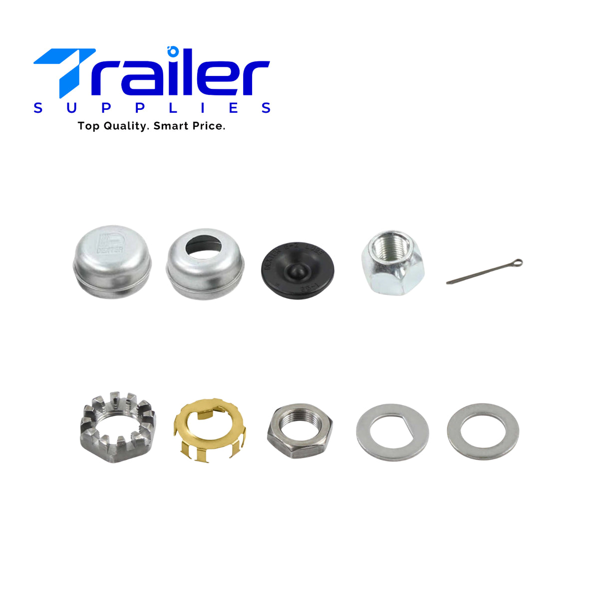 DEXTER Pre-Greased Trailer Hub and Drum Assembly Kit - 6 on 5.5" Bolt Pattern for 6K Axles (Model: K08-201-2G)