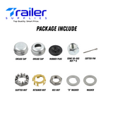 DEXTER Pre-Greased Trailer Hub and Drum Assembly Kit - 8 on 6.5" Bolt Pattern for 5.2K-7K Axles, 9/16" Stud (Model: K08-219-2G)