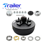 DEXTER Pre-Greased Trailer Hub and Drum Assembly Kit - 5 on 5" Bolt Pattern for 3.5K Axles, 1/2"Studs,#84 Spindle, 1.718" Seal,(Model: K08-249-1G)