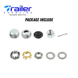 DEXTER Pre-Greased Trailer Hub and Drum Assembly Kit - 5 on 5" Bolt Pattern for 3.5K Axles, 1/2"Studs,#84 Spindle, 1.718" Seal,(Model: K08-249-1G)