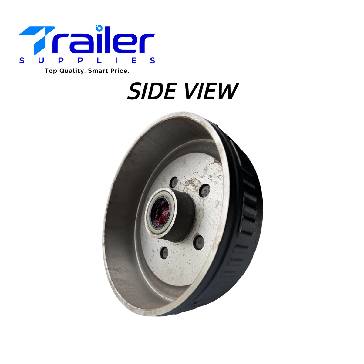 DEXTER Pre-Greased Trailer Hub and Drum Assembly Kit - 5 on 5" Bolt Pattern for 3.5K Axles, 1/2"Studs,#84 Spindle, 1.718" Seal,(Model: K08-249-1G)